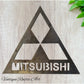 Mitsibishi Logo  Sign -Corten Rusty metal  art 370 x400mm-Vintique Concepts