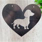 Rusty Metal Dog - Your Dog In A Metal Heart Rusty Steel