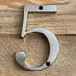 100mm Anodised alloy silver Number "3" (Three) - Vintique Concepts