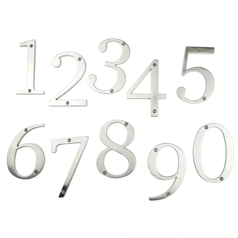 100mm Anodised alloy silver Number "4" (Four)-Vintique Concepts