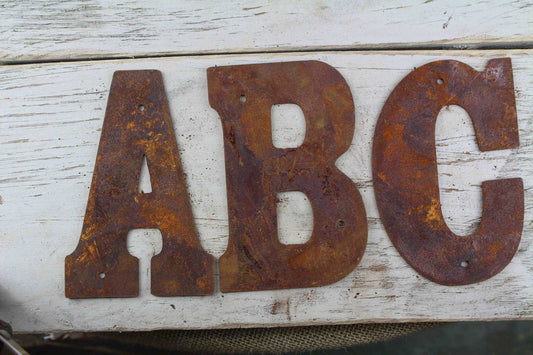 125mm Rusty Letters (alphabet  & symbols)-Vintique Concepts