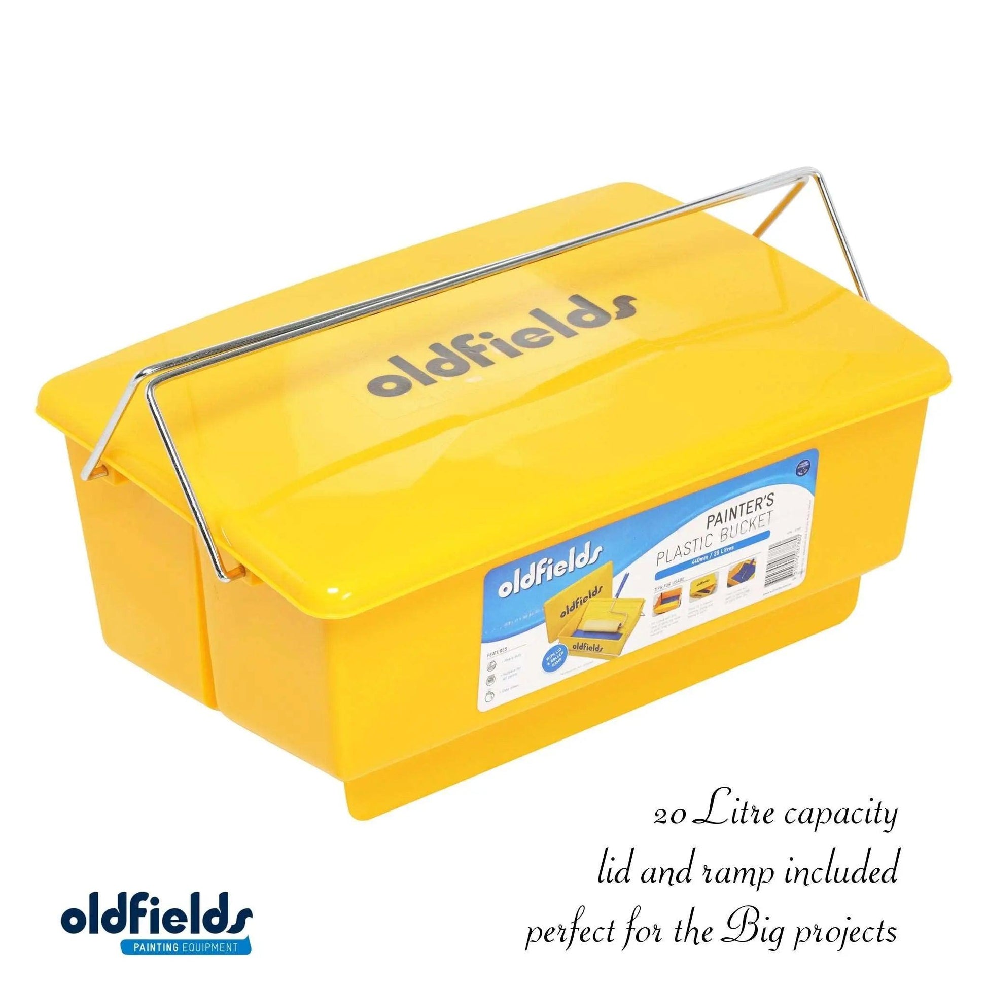 20 Litre 440mm Paint Bucket with ramp and Lid from Oldfields - Vintique Concepts