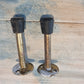 Pair of Brass rubber door stop 85mm long-recycled-Vintique Concepts