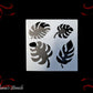 4 Broad leaf flora & fauna small Furniture Paint Stencil 150mm x 150mm-Vintique Concepts