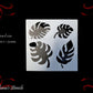 4 Broad leaf flora & fauna small Furniture Paint Stencil 150mm x 150mm-Vintique Concepts