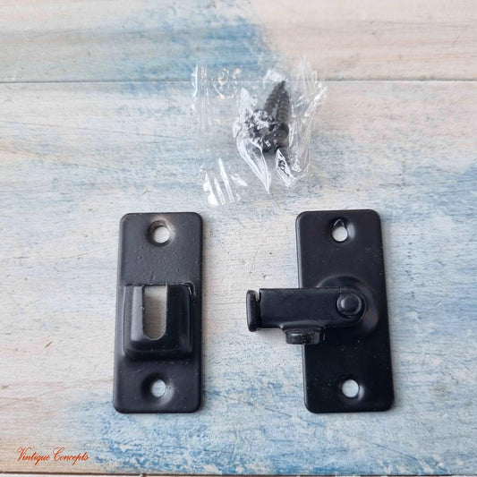 90 degree Right Angle Door Latch Stainless Steel BLACK