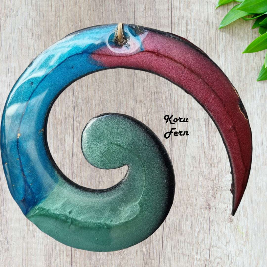 Koru (Fern) maori epoxy metal-Vintique Concepts