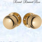 Polished Brass Round Rimmed Rose Door Knob 54mm dia-Vintique Concepts