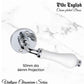 Chrome plated Brass Olde English with White Porcelain lever door handle-Vintique Concepts