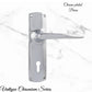 Chrome Plated PERIOD Door lever set latch-Vintique Concepts