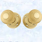 Polished Brass Victorian Grooved Door Knob 51mm dia-Vintique Concepts