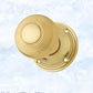 Polished Brass Victorian Grooved Door Knob 51mm dia-Vintique Concepts