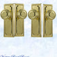 Polished Brass Classico Door knob W/backplate 185mm x 60mm-Vintique Concepts