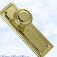 Polished Brass Classico Door knob W/backplate 185mm x 60mm-Vintique Concepts