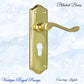 Polished Brass PARNELL lever door handle 180mm x 50mm-Vintique Concepts