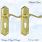 Polished Brass PARNELL lever door handle 180mm x 50mm-Vintique Concepts