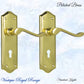 Polished Brass PARNELL lever door handle 180mm x 50mm-Vintique Concepts