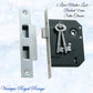 3 Lever Mortice Lock – (Backset 57mm ) Various finishes-Vintique Concepts