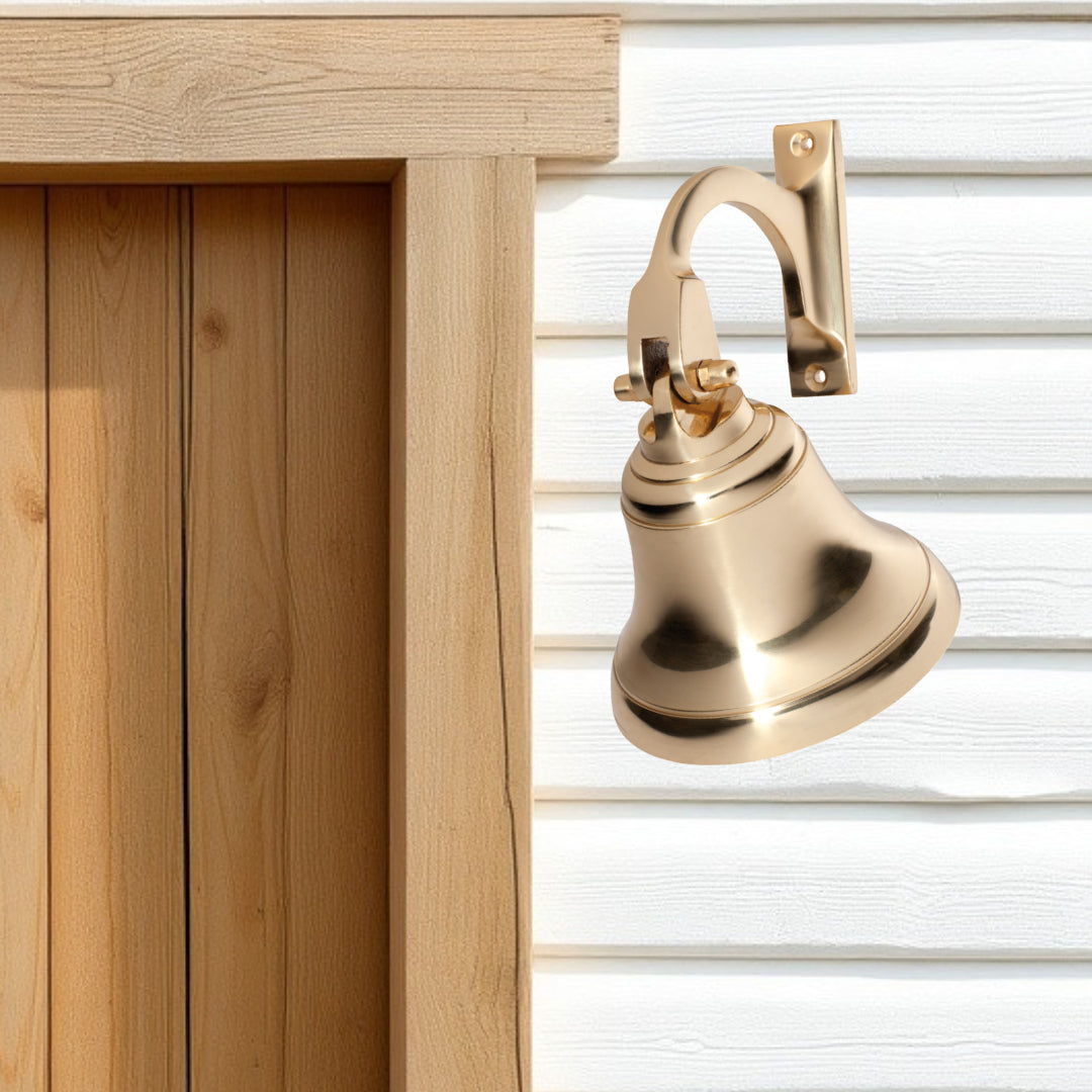 Classico Polished Brass ships Bell (100mm dia)-Vintique Concepts