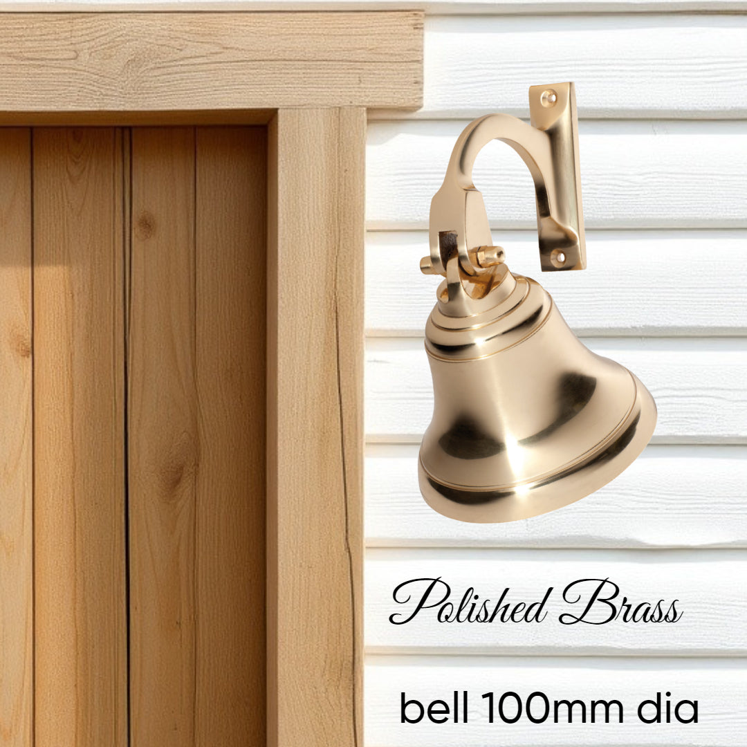 Classico Polished Brass ships Bell (100mm dia)-Vintique Concepts