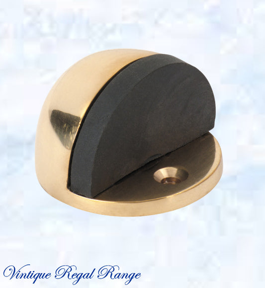 Polished Brass Oval Floor rubber door stop