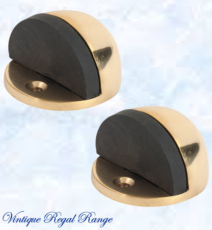 Polished Brass Oval Floor rubber door stop