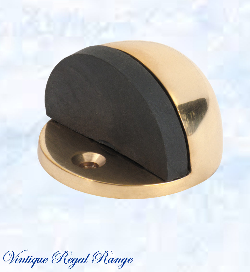 Polished Brass Oval Floor rubber door stop