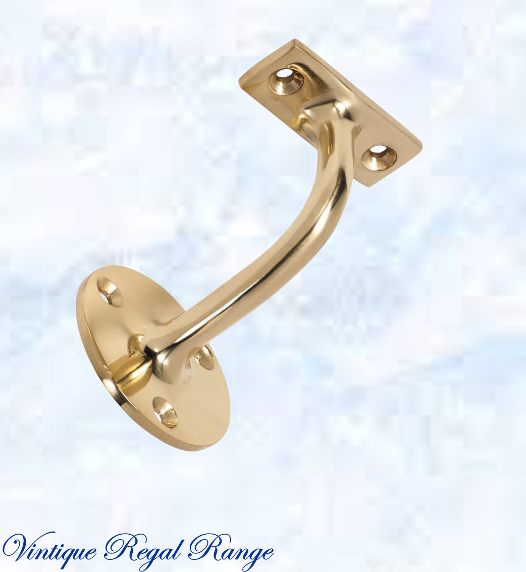 Regal Polished Brass MARY Shelf / handrail Bracket-Vintique Concepts