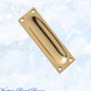 Classico Polished Brass Flush Pull door handle 88mm x 28mm-Vintique Concepts