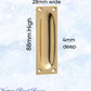 Classico Polished Brass Flush Pull door handle 88mm x 28mm-Vintique Concepts