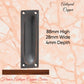 Classico Antiqued Copper Flush Pull door handle 88mm x 28mm-Vintique Concepts