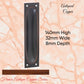 Classico Antiqued Copper Flush Pull door handle 140mm x 32mm-Vintique Concepts