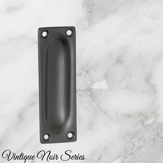 Classico Matt Black Flush Pull door handle 88mm x 28mm-Vintique Concepts