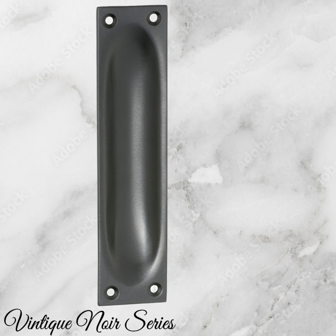 Classico Matt Black Flush Pull door handle 140mm x 32mm-Vintique Concepts