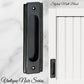 Art Deco Matt Black Flush Pull door handle  150mm x 43mm-Vintique Concepts