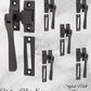 Noir Series Matt Black brass Square-Edge window fastener 55 x 95mm-Vintique Concepts