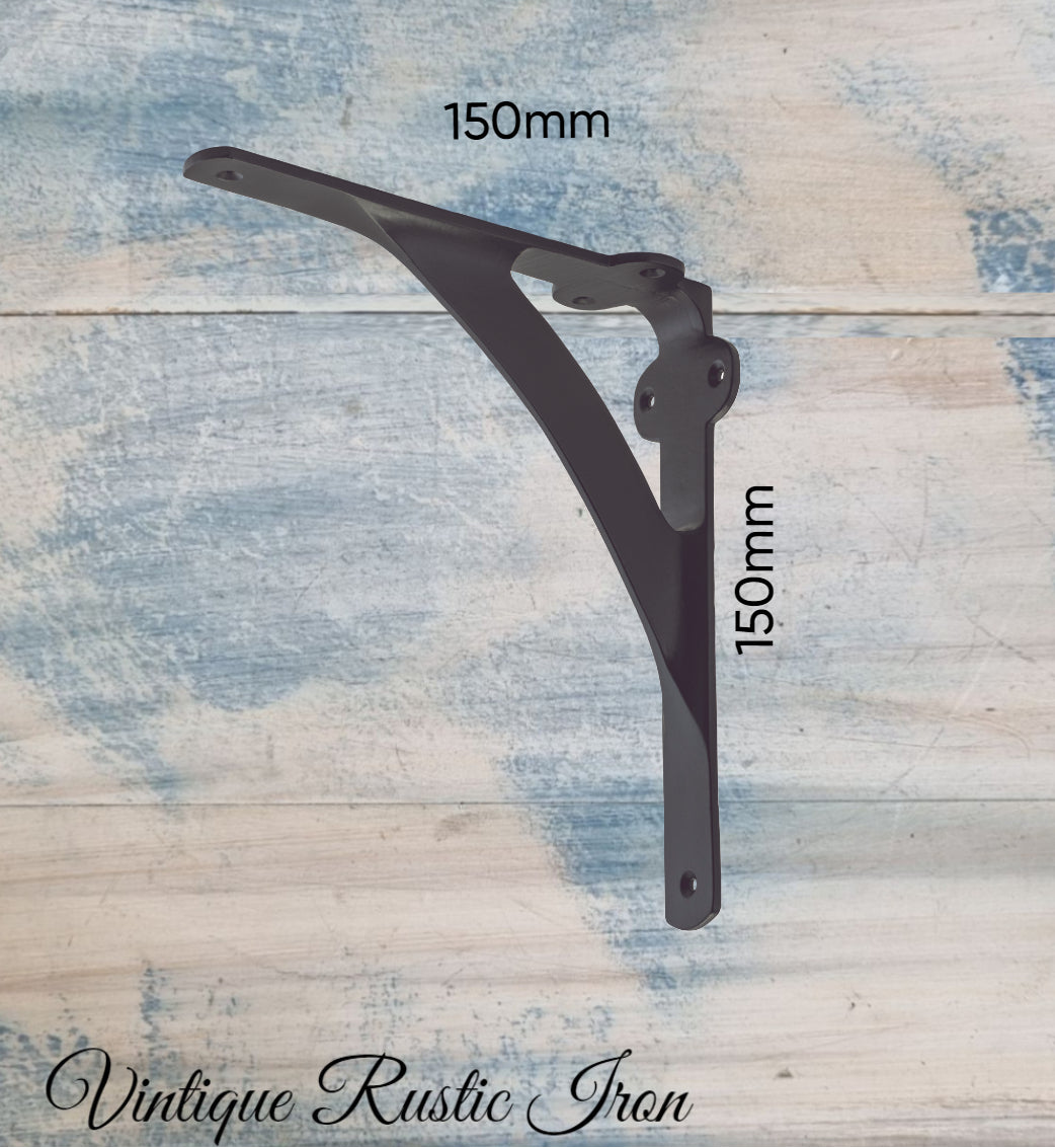 Cast Iron Medium Wall Bracket "GWENDOLENE"150mm x 150mm-Vintique Concepts