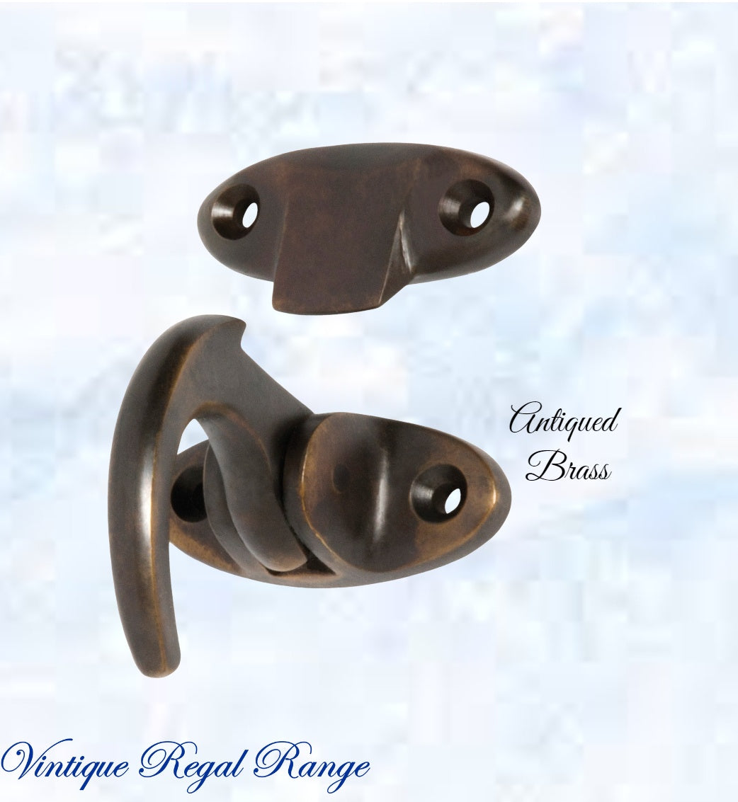 Regal ANTIQUED Brass Spur catch 47 x 46mm-Vintique Concepts