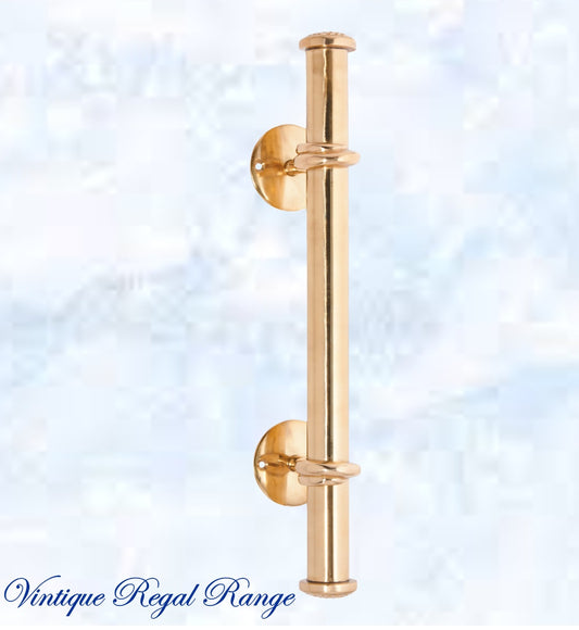 Polished Brass Large Bar type pull handle 420mm Long-Vintique Concepts