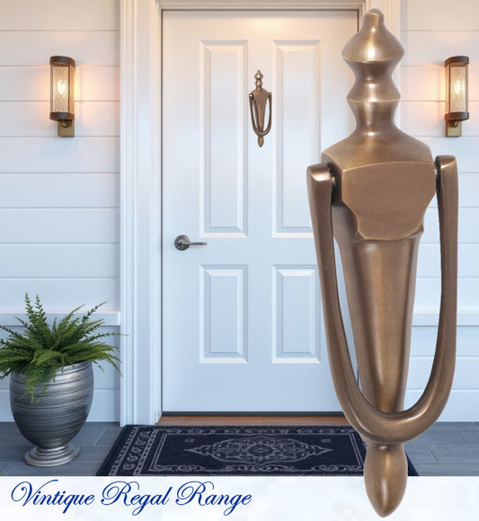 MAYFAIR Antiqued Brass Door Knocker-Vintique Concepts