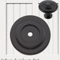 Farmhouse Satin Black Iron Ringed Knob (3 sizes)-Vintique Concepts