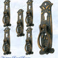 Regal Keyhole Drop Ring Antiqued Brass Drawer handle-Vintique Concepts