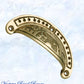 Regal Polished Brass Victoria's Ornate teardrop Cup Drawer pull 100mm Long-Vintique Concepts