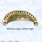 Regal Polished Brass Victoria's Ornate teardrop Cup Drawer pull 100mm Long-Vintique Concepts