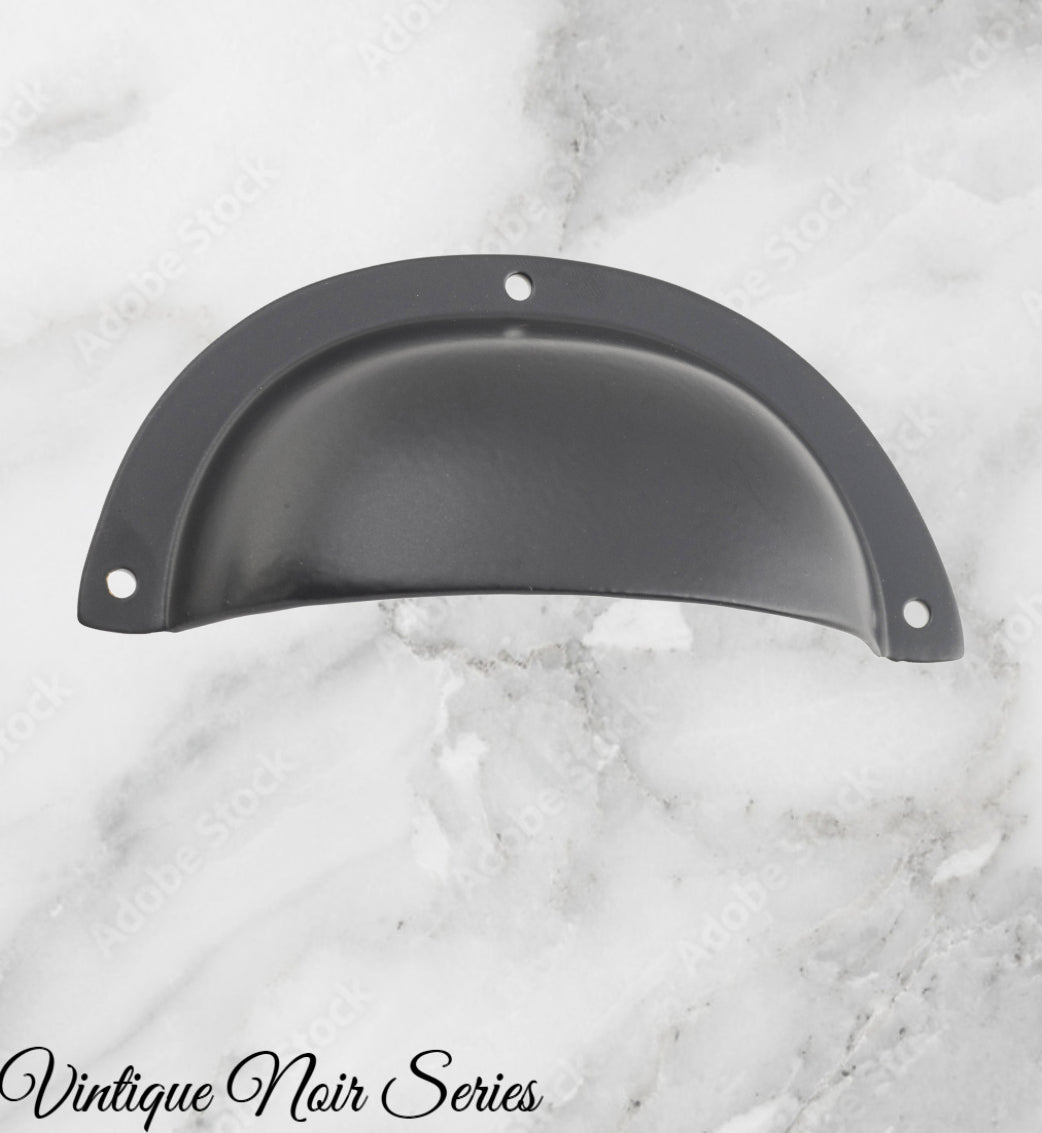 Noir series Matt Black Classico smooth Cup Drawer pull-Vintique Concepts