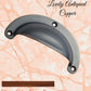 Regal Antiqued Copper Classico Teardrop Cup Drawer pull-Vintique Concepts