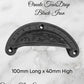 Rustic Black Iron Teardrop Victoria's Ornate Cup Drawer pull 100mm long-Vintique Concepts