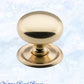 Regal Classico Solid Polished Brass Cabinet knob (4 sizes)-Vintique Concepts