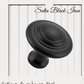 Farmhouse Satin Black Iron Ringed Knob (3 sizes)-Vintique Concepts