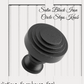 Farmhouse Satin Black Iron Circle Steps Knob  30mm dia-Vintique Concepts